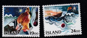 Iceland #  669-670, Christmas, Mint NH, 1/2 Cat.