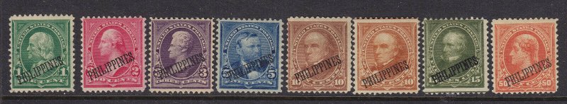 Philippines # 213 - 219 Set mint F-VF OG hinged nice color cv $ 348 ! see pic !