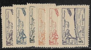 France  1922  'La Baule'   set of 6 airmails  OG VF