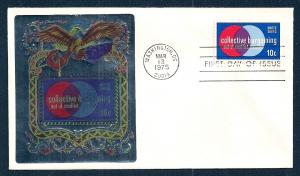 UNITED STATES FDC 10¢ Collective Bargaining 1975 Ross Foil