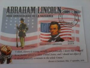 GABON SHEET USED LINCOLN PRESIDENTS