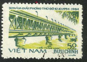 VIETNAM 1984 50xu THANG LONG BRIDGE Issue Scott No. 1362 CTO Used