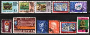 Ceylon ~ Assortment of 11 Different ~ 1970 to 1979 ~ Used, MX