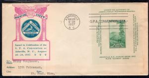 US 797 Souvenir Sheet Typed FDC