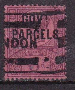 Great Britain 1887 Official 6d QV Jubilee with Govt. Parcels Overprint FINE/(0)