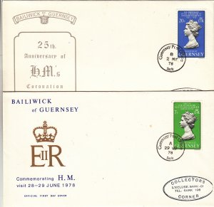 Guernsey Royal Visit & Coronation FDC pmk SARK