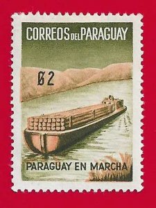 PARAGUAY SCOTT#580 1961 2g RIVER BARGE - MH