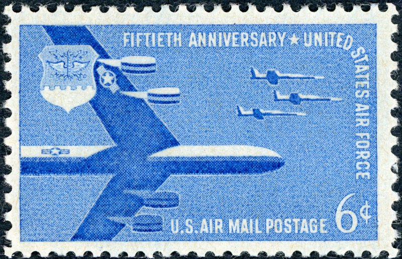#C49 – 1957 6c Airmail Air Force. MNH. OG. VF
