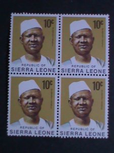 ​SIERRA LEONE-1972 SC#427  PRESIDENT SIAKA STEVENS MNH BLOCK MNH VERY FINE