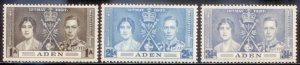 Aden 1937 SC# 13-15 MNH-OG E35