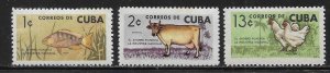 Cuba 838-840 National Industry set MNH