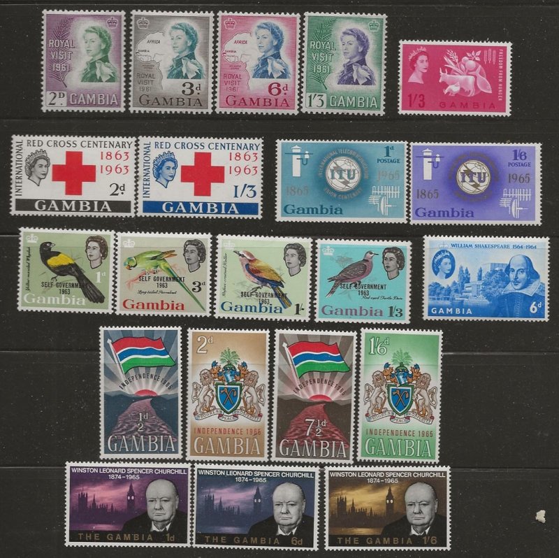 Gambia mint sets group [mh] 2 scans