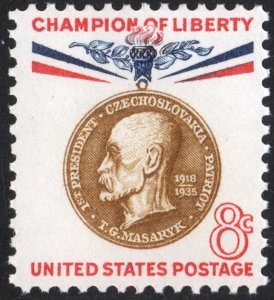 SC#1148 8¢ Champion of Liberty: Thomas G. Masaryk (1960) MNH