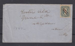 USA 1864 Confederate Cover To Capt. Mickleson, Macon Postal History BP108