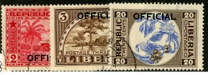 Liberia, Scott #o113-15, Used, complete set