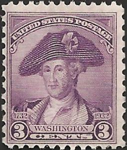 # 708 MNH - SCV-0.80 - Deep Violet - Washington Bicentennial