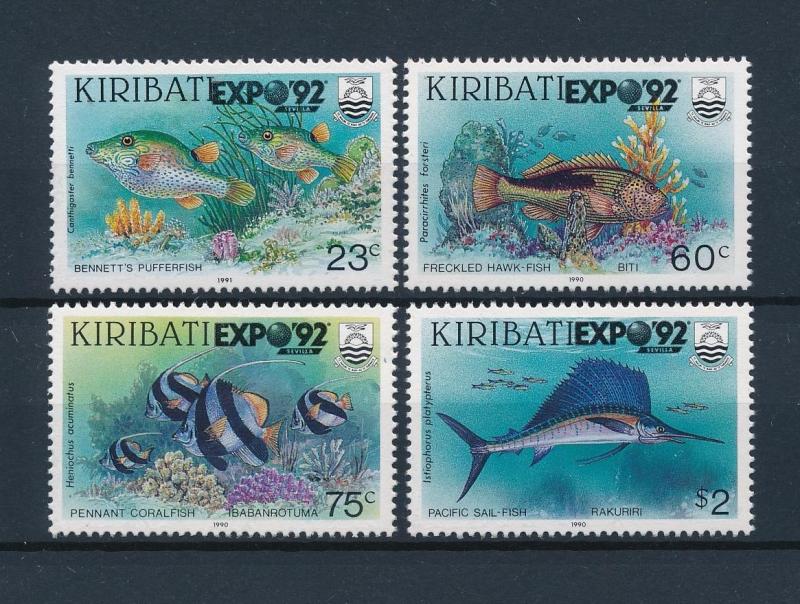 [47706] Kiribati 1992 Marine life Fish Overprint Expo92 MNH