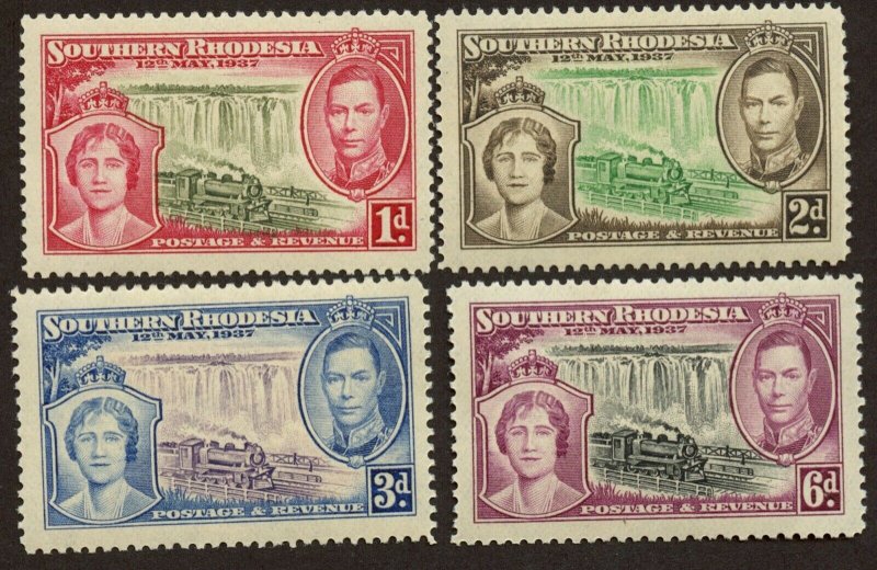 Southern Rhodesia, Sc# 38 - 41, MNH.  2017 SCV $7.00