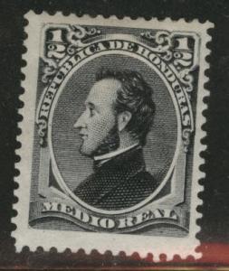 Honduras  Scott 32 MH* 1878 1/2r stamp hinge remnant