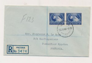 D288431 South Africa Registered FDC Cover 1948 King George VI & Queen Elizabeth