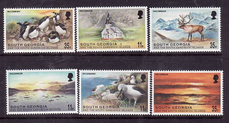 South Georgia-Sc#248-53- id2-unused NH set-Millennium-1999-