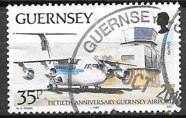 Guernsey 1989 35 pence, Airport, used, Scott #408