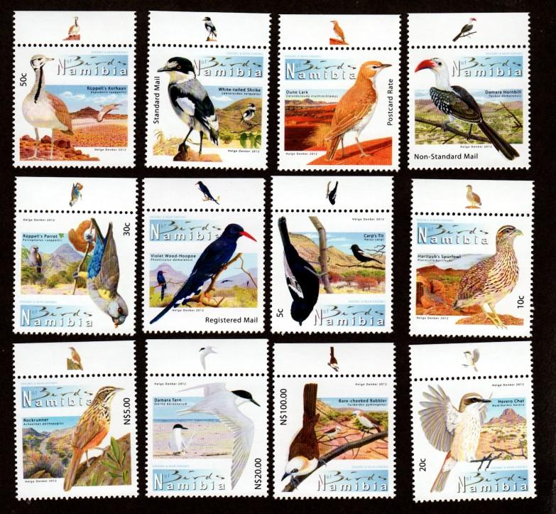 Namibia New Issue Mint NH Bird Definitives 2012!