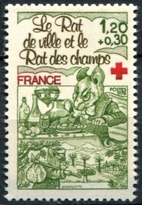 France Sc#B513 MNH, 1.20f+30c yel grn & red, Red Cross (1978)