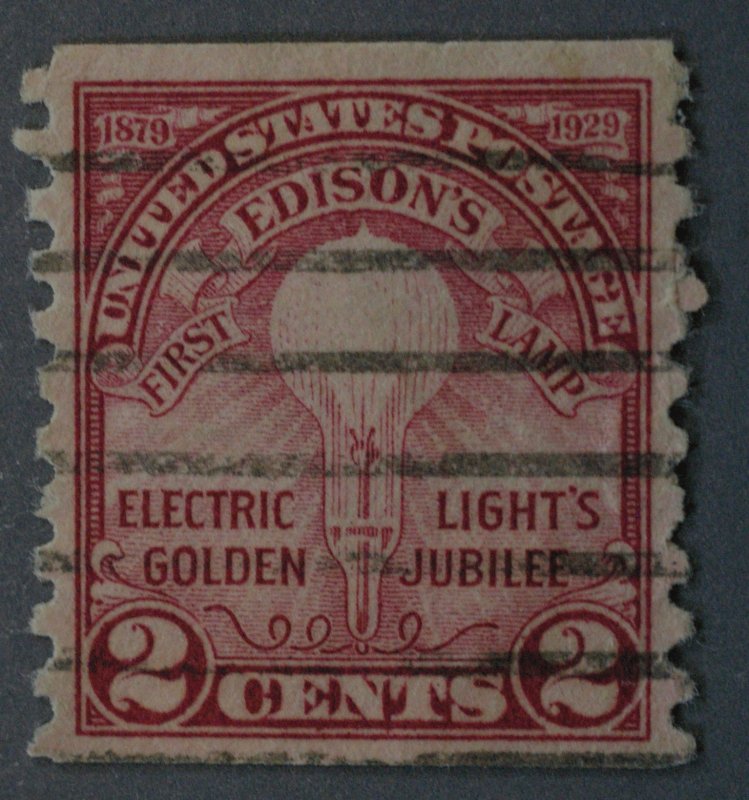 United States #656 Edison Light Bulb Coil Used
