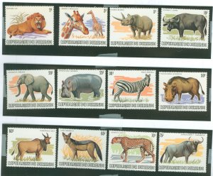 Burundi #589-600  Single (Animals)