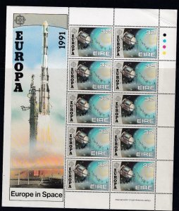 IRELAND # 832-833 VF-MNH EUROPA IN SPACE FULL SHEETS