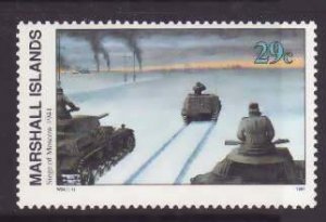 Marshall Islands-Sc#285- id6-unused NH 29c Moscow siege-Tanks-WWII-1991-