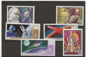 Russia 1967 & 69 Cosmonauts Day sets of 3 sg.3400-2 & 3666-8 MNH