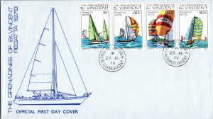 Saint Vincent, Ships, Sports, Worldwide First Day Cover