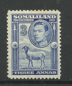 Somaliland 1938 Sg 96, 3a Bright Blue, Mounted Mint [550] 