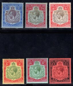 MOMEN: BERMUDA STAMPS SG # 51b-55 1918-22 MINT OG H £600 LOT #68842*