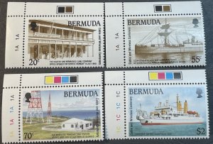 BERMUDA # 601-604--MINT/NEVER HINGED---COMPLETE SET OF PLATE # SINGLES---1990