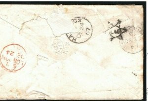 GB Cover *LONDON & EXETER RPO*Fine Strike TPO Oxon Shrivenham Hastings 1867 E180