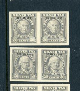 Scott RG58a thru RG69a Silver Tax Revenue Imperf Stamp Pair Set (RG69 By 560)