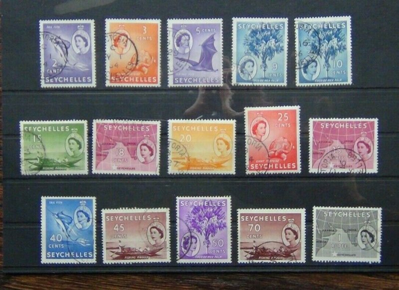 Seychelles 1954 - 1961 to 1r Used