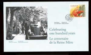 ?2000 Queen Mother One Hundred years 95c  FDC cover Canada
