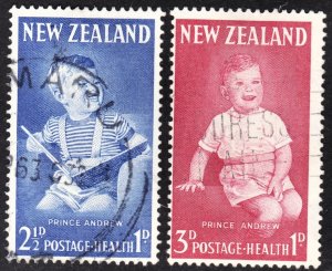 New Zealand Scott B65-66 complete set F to VF used.  FREE...