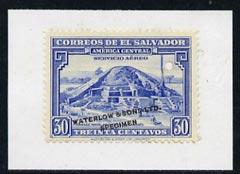 El Salvador 1944 colour trial proof of 30c Mayan Pyramid ...