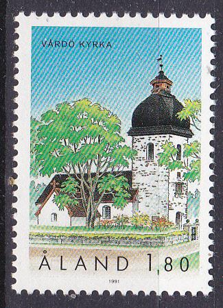 Finland-Aland Isls.  40 MNH 1991 1.80m Church