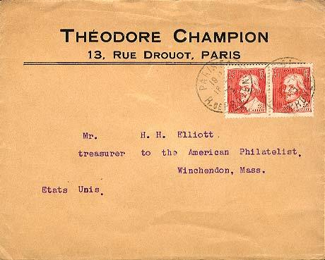 France 75c Jacques Callot (2) 1935 Paris 54, R. De Provence to Winchendon, Ma...