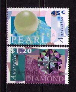 AUSTRALIA Sc# 1554 - 1555 MNH FVF Set2 Pearl Diamond