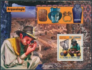 Sao Tome & Principe 2008 MNH Archaeology Stamps Artefacts Archaeological 1v S/S