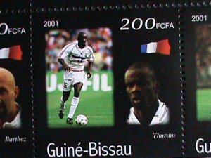 ​GUINEA BISSAU-2001-WORLD SOCCER CHAMPIONSHIPS-FRANCE MNH SHEET VERY FINE