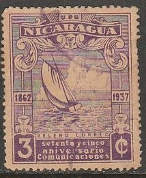 NICARAGUA 668, 3¢ USED. F-VF. (506)