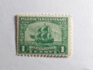 SCOTT # 548 SINGLE PILGRIM TERCENTENARY ISSUE MINT LIGHT HINGED